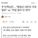 尹 탄핵심판…&#34;형법상 내란죄 주장 철회&#34; vs &#34;적법 절차 안 맞아&#34; 이미지