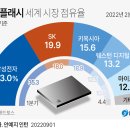 낸드플래시 세계 시장 점유율 이미지