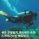 제이원환경(주) | 세부 한달살기 액티비티 추천 스쿠버다이빙 배워보기