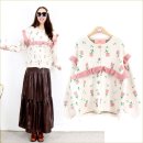 안현 | 여성 루즈핏 니트 가디건 추천, 플라워 패턴 코디로 로맨틱한 봄가을 아우터 완성 프린세스걸