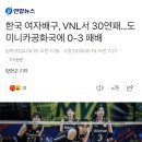 한국 여자배구, VNL서 30연패…도미니카공화국에 0-3 패배 이미지