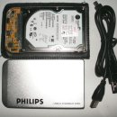 (판매완료입니다)필립스 SDE3271외장하드-2.5인치/80GB/S-ATA/USB/자체/USB전원/알루미늄 이미지