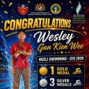 Wesley-MSSJ Aquatic Championship 2026-1 GOLD 3 SILVERS 4 BRONZES 이미지