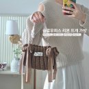 슬로우피스 리본 뜨개 가방 아이디어스 핸드메이드 청순무드 캐주얼룩 미니백 추천!