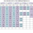 2024 GROUND.N K리그 U15&14 챔피언십 경기일정 이미지