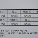 11월25일 첫 출항(?) 울도나 지도 직항(덕적도 환선 ×) 시간표 얼렸습니다 굴업도 짝수날 가면 3시간안에 이미지