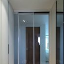 코오롱유통 | [대구중문] 수성 못 코오롱 하늘채, 화이트 초슬림 3연동 중문 시공 (이원 현관중문)