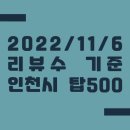 2022/11/6 방문자리뷰수 기준 인천광역시 탑500