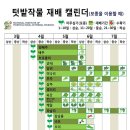 텃밭작물 재배 캘린더 (모종을 이용할 때) 이미지