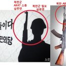 당직 사병 현모 씨를 지키자는 안철수 국민의당 최고위 배경 걸개 그림 충격 - 북한군 철모와 AK47 소총 실루엣이 이미지