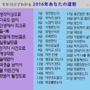 생일로 보는 2016년 운세래용ㅋㅋㅋ 이미지