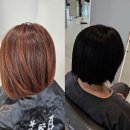 김나현스타일 | 한남동미용실 하츠한남 김나현 실장 단발 톤다운 염색 후기