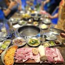 이우(e_woo) | 뚝섬역 맛집 성수동 고기집 이우다이닝에서 돼지한판으로 단체 회식했어요