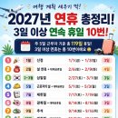 2027년 연휴 총정리 이미지