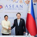 한-필리핀, 안보·인프라 협력 강화, 페르디난드 '봉봉' 마르코스 주니어 대통령은 토요일 윤석열 한국 대통령과 만나, 이미지