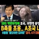 SBS 적반하장에 B족들 조용 A조국 나섰다! 조국, 이현영 응징~ 대반격! B동형 음모하면 김어준 결국, A가 대통령 지킨다! 이미지