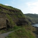 제주 수월봉 화산쇄설층 이미지