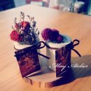 장미화분 모양 석고방향제 이미지