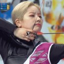 양궁에서 다현이가 5점쏘자 동생들 반응.gif 이미지