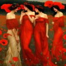 "Poppies" Inspired by Gustav Klimt. 이미지