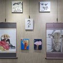 행복을 그리는 한국화 이미지