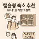캡슐형 숙소 추천 (국내 1인 여행 트렌드)