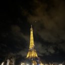 밤에 보는 파리의 에펠탑 이미지