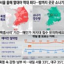 서울 올해 열대야 역대 최다 ~~~ 밤까지 곳곳 소나기 이미지