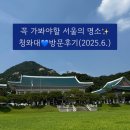 [서울/종로]관람중단 전 꼭 가봐야할 서울의 명소✨청와대 평일오후 방문기(2025.6.)