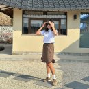 나드리패션 | 락골프 니라인 프릴 스커트 &amp; 커스텀 티로 완성한 감성 골프웨어 데일리룩✨ (팝업 구매 후기)