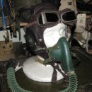 중국제 미그 19 전투기 조종사 헬멧과 산소 마스크 이미지