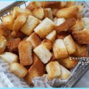 홍감자로 만든 부드러운 감자스프와 크루통 만들기 이미지