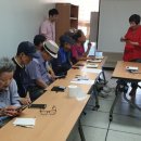 스마트폰 활용교육 스마트한 산엔청시니어 3차시 교육 진행 이미지