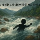 내리천 | 사건/사고 영월 김삿갓면 내리천서 급류 휩쓸린 7세 어린이 숨지는 사고