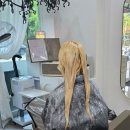 (주)이앤 | 블랙빼기 후 레드브라운 염색하고 레이어드 컷 완성