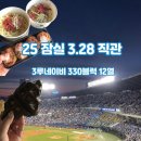 3.28 잠실야구장 직관 후기 / 3루네이비 330블럭 12열 시야