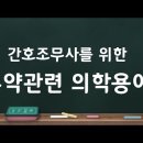 간호조무사를 위한 투약관련 의학용어 이미지