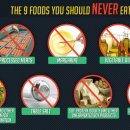 당신이 결코 먹어서는 안되는 9개 음식 이미지