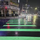 건지사거리 횡단보도 앞 | 충주 금제사거리] 밤길 안전을 밝히는 '루미가드' 스마트 횡단보도 시공 후기