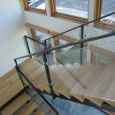 알루미늄 난간대 인테리어 - 발코니 옥상 베란다 계단 난간 강화 유리난간대 이미지