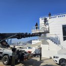 씨유양산서창드림점 | 부산 영도 유리시공 전문팀｜카페 비블랙 스카이작업차 투입한 절영로 현장