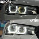 선명카센타 | BMW X4 (F26) 엔젤아이 황변 수리 후기 - 조수석 헤드라이트 데이라이트 복원