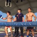 청주 용암동 무에타이 &#34;THE GYM&#34; 형제도장 수곡동 산남동 무에타이 &#34;THE SONG GYM&#34; 2015년 10월 31일 (구태형 선수)-66KG 챔피언 획득 승리의 쎄레모니ㅎㅎㅎ 이미지