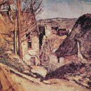 감성수채화, 우리동네 명소 그리기 | 🎨 [명화와야생화060 · 태교명화산책023]폴 세잔 〈목맨 집, 오베르〉와 국화꽃