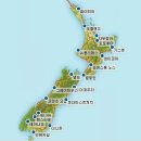 [뉴질랜드] 뉴질랜드 남섬과 북섬 지도 이미지