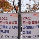 낙엽지는 나무에 겨울꽃, 덕수궁돌담길에 거리예술된 뜨개옷 "그래피티 니팅" 야외전시회. 이미지