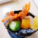 김밥에 라면 이미지