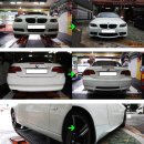BMW E93 3시리즈 컨버터블 M3 타입 풀바디킷 & M3타입 리어스포이러 & 안개등 HID 6000K 작업 (BMWE92튜닝BMWE92HIDBMWE92스포일BMWE92바디킷BMWE92그릴BMWE9 이미지