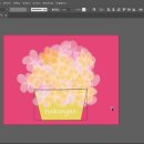 수채화와 디지털 보태니컬 드로잉 이미지