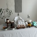 유찬이네 | 집에서 4가지 컨셉 도전 ! 떡 오창민속떡집 , 상차림 고스란히 테이블 , 음식 청주 이안 파티박스 후기